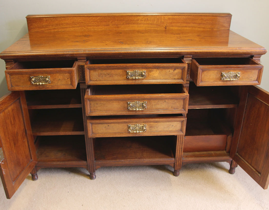 12494r7 Antique Pollard Oak Walnut Sideboard Dresser Base, Antique Pollard Oak Sideboard Dresser Base