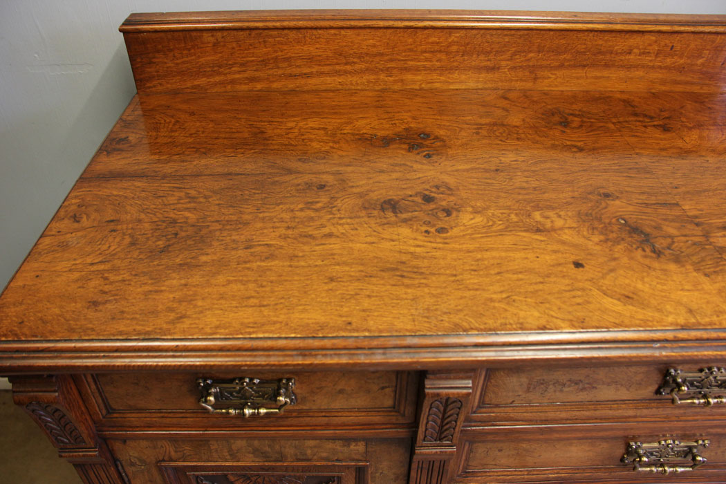 12494r8 Antique Pollard Oak Walnut Sideboard Dresser Base, Antique Pollard Oak Sideboard Dresser Base