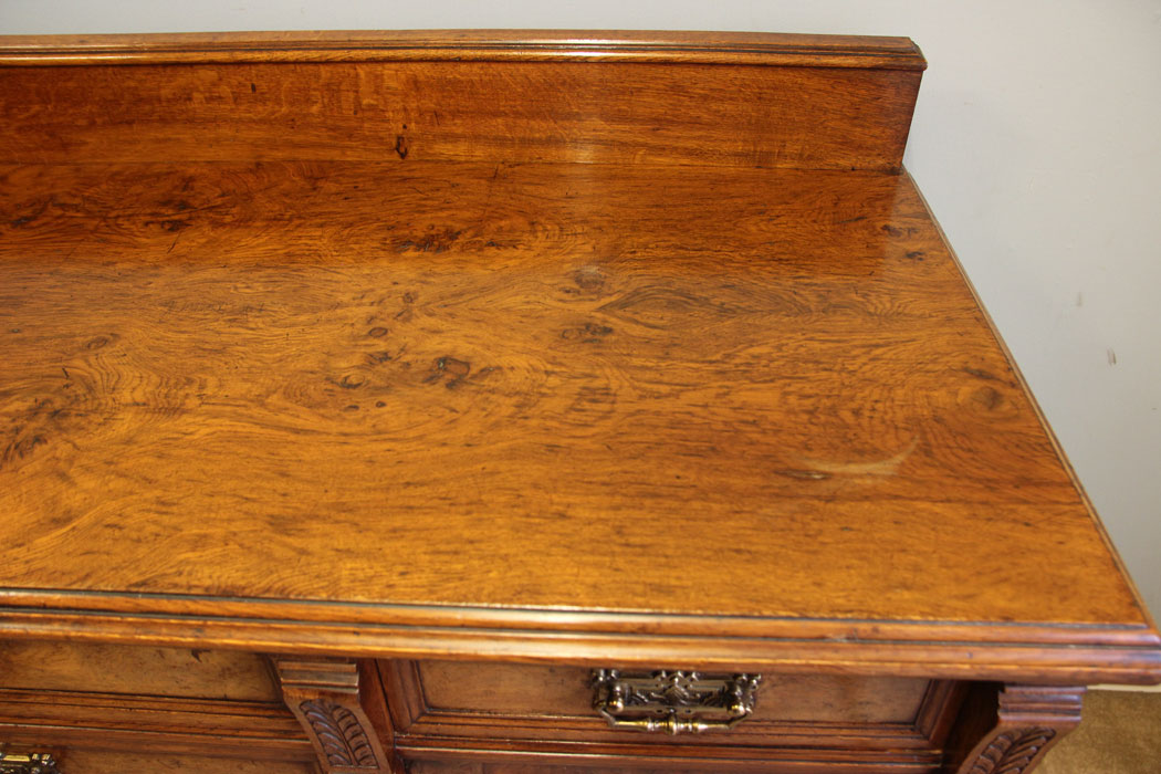 12494r9 Antique Pollard Oak Walnut Sideboard Dresser Base, Antique Pollard Oak Sideboard Dresser Base