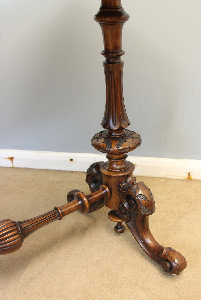 12506r12 Antique Victorian Burr Walnut Side Card Console Table, Antique Victorian Burr Walnut Side Card Table,