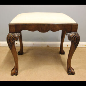 Antique Walnut Dressing Table Stool,