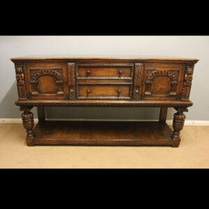 Antique Carved Oak Sideboard Dresser Base
