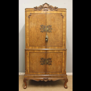 Antique Walnut Cocktail Drinks Cabinet