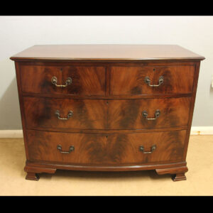 Antique Mahogany Bow Front Chest of Drawers