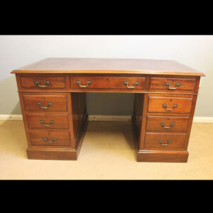 Antique Mahogany Knee Hole Pedestal Writing Desk